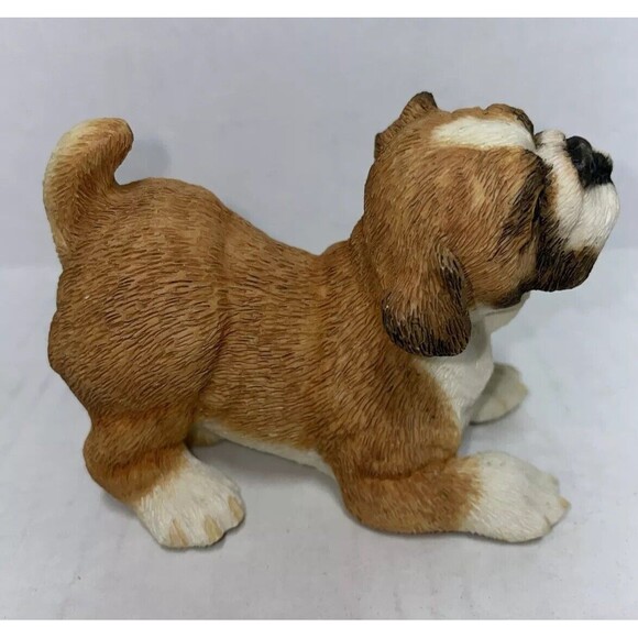 Country Artists Puppies Dog Figurine Bulldog Puppy Hand Painted Home Decor NEW - Picture 5 of 12